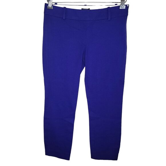J Crew Nwt 'Minnie' Stretch Cotton Cropped Pants, Trousers Purple 0 Petite 0P - Picture 1 of 5